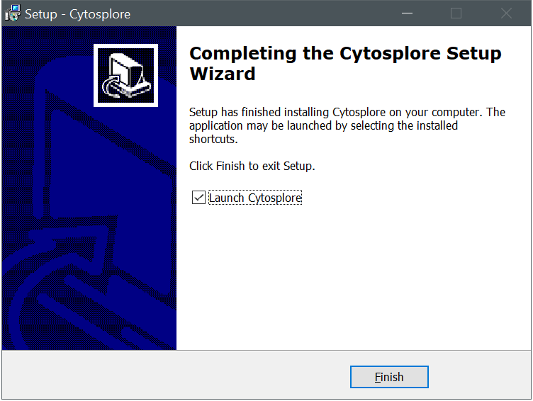 Cytosplore Installer Finished Dialog