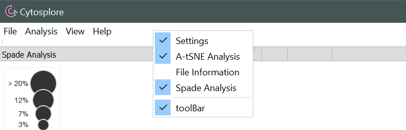 View context menu